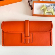 Fake Hermes Jige Elan 29 Clutch Bag In Orange Swift Calfskin HD826Sq37