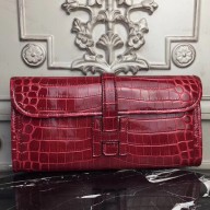 Hermes Jige Elan 29 Clutch In Dark Red Crocodile Leather HD846AL24