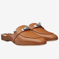 Hermes Oz Mules In Caramel Calfskin HD1774JF45