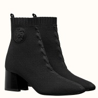 Hermes Volver 60 Ankle Boot In Black Knit HD2061jk70