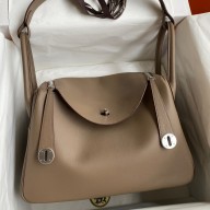 Replica Hermes Lindy 30 Handmade Bag In Taupe Swift Calfskin HD1438cS18