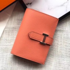 AAAAA Copy Hermes Bearn Mini Wallet In Crevette Epsom Leather HD48xz13