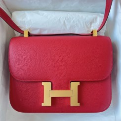 Cheap Copy Hermes Constance 1-24 Mirror Bag In Red Epsom Calfskin HD447VZ14