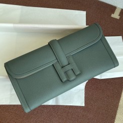 Cheap Hermes Jige Elan 29 Clutch Bag In Vert Amande Epsom Leather HD836Kn56