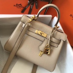 Cheap Hermes Kelly 20cm Bag In Trench Clemence Leather GHW HD882ZZ98