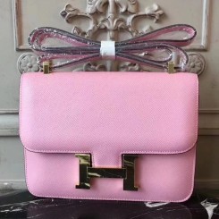 Copy Hermes Pink Constance MM 24cm Epsom Leather Bag HD1894vA83