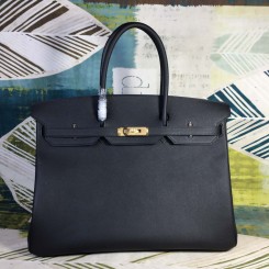 Hermes Birkin 40 Handmade Bag In Black Epsom Leather HD281Kv47
