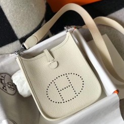 Hermes Evelyne III TPM Bag In beton Clemence Leather HD613dX32