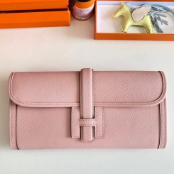 Hermes Jige Elan 29 Clutch Bag In Pink Epsom Leather HD827Av26