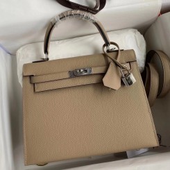 Hermes Kelly Sellier 25 Handmade Bag In Trench Epsom Calfskin HD1316CD19