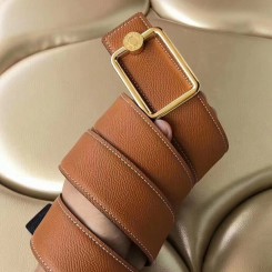 Hermes Oscar Buckle 40 MM Belt Brown Reversible Leather HD1770mF22