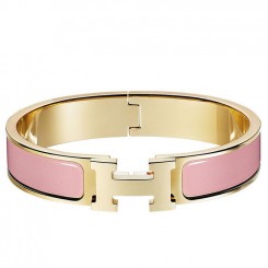 Hermes Pink Enamel Clic H PM Bracelet HD1896XW58
