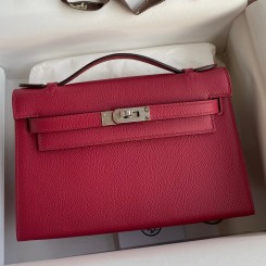 Luxury Hermes Kelly Pochette Handmade Bag In Ruby Epsom Calfskin HD1208Eq40