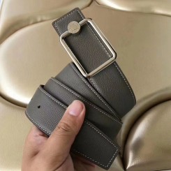 Luxury Hermes Oscar Buckle 40 MM Belt Etoupe Reversible Leather HD1771kp43