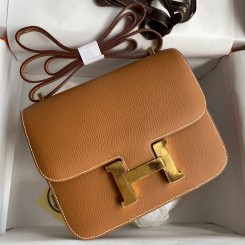 Replica Fashion Hermes Constance 18 Handmade Bag In Gold Epsom Calfskin HD463af48