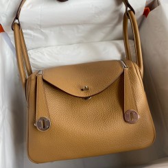 Replica Hermes Lindy 26 Handmade Bag In Biscuit Clemence Leather HD1375Ff81