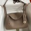 AAA Hermes Lindy 26 Handmade Bag In Taupe Clemence Leather HD1404zZ13