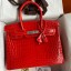 Best Hermes Birkin 30 Handmade Bag In Red Crocodile Niloticus Shiny Skin HD151kr25