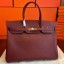 Cheap Hermes Birkin 40 Handmade Bag In Bordeaux Epsom Leather HD380fH38