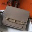 Designer Fake Hermes Mini Sac Roulis 18cm Bag In Grey Evercolor Calfskin HD1603MO79