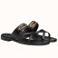 Fake Hermes Claire Sandals In Black Calfskin HD431qY98