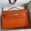 Fake Hermes Kelly Pochette Handmade Bag In Orange Epsom Calfskin HD1198uQ71