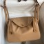 Fake Hermes Lindy 26 Handmade Bag In Chai Swift Calfskin HD1384RY48