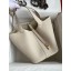 Fake Hermes Picotin Lock 22 Handmade Bag in Craie Clemence Leather HD1875UI88