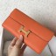 Fake High Quality Hermes Constance Long Wallet In Orange Epsom Leather HD549Kf26