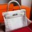 Fake High Quality Hermes Kelly Retourne 25 Handmade Bag In Himalaya Crocodile Niloticus Skin HD1231Kf26