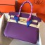 Fashion Hermes Birkin 30 Handmade Bag In Ultraviolet Clemence Leather HD2044wc24