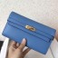 Fashion Hermes Kelly Classic Long Wallet In Blue Jean Epsom Leather HD986Of26