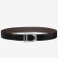 First-class Quality Hermes Etrier Buckle Belt & Chocolate Clemence 32 MM Strap HD591fm32