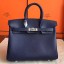 Hermes Birkin 25 Handmade Bag In Sapphire Epsom Calfskin HD1970TV86