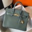 Hermes Birkin 25cm Bag In Vert Amande Clemence Leather GHW HD139Uf65