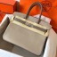 Hermes Birkin 30 Handmade Bicolor Bag In Grey Epsom Leather HD62im52