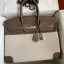 Hermes Birkin 35 Handmade Bag In Toile & Taupe Clemence Leather HD234KX22
