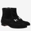 Hermes Black Suede Saint Honore Ankle Boots HD288rN91