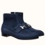 Hermes Blue Saint Honore Ankle Boots HD336oK58