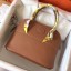 Hermes Bolide 27 Handmade Bag In Gold Clemence Leather HD683aC46