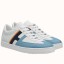 Hermes Boomerang Sneakers In Multicolore Blue Leather HD372KV49