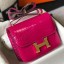 Hermes Constance 18 Handmade Bag In Rose Red Embossed Crocodile HD491eP76