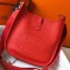 Hermes Evelyne III 29 PM Bag In Red Clemence Leather HD606TV86