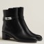 Hermes Frenchie 50mm Ankle Boots In Black Calfskin HD631xy73