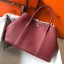 Hermes Garden Party 30 Bag In Bordeaux Taurillon Leather HD641pB23