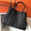 Hermes Garden Party 36 Bag In Black Clemence Leather HD651Ph61