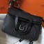 Hermes Halzan 31cm Bag In Black Clemence Leather HD732UW33