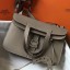 Hermes Halzan 31cm Bag In Grey Clemence Leather HD737jo45