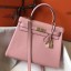 Hermes Kelly 28cm Bag In Pink Clemence Leather GHW HD942tH43