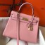 Hermes Kelly 32cm Bag In Pink Clemence Leather GHW HD972xy73